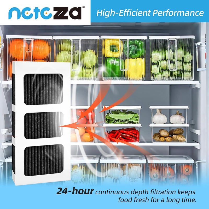 Netezza Paultra2 Refrigerator Air Filter Replacement, Compatible with Frigidaire Pureair Ultra 2,Pure Air Ultra 2,Pureair Ultra ii,and Electrolux 242047805,5303918847,EAP12364179, 6 Pack - Image 5